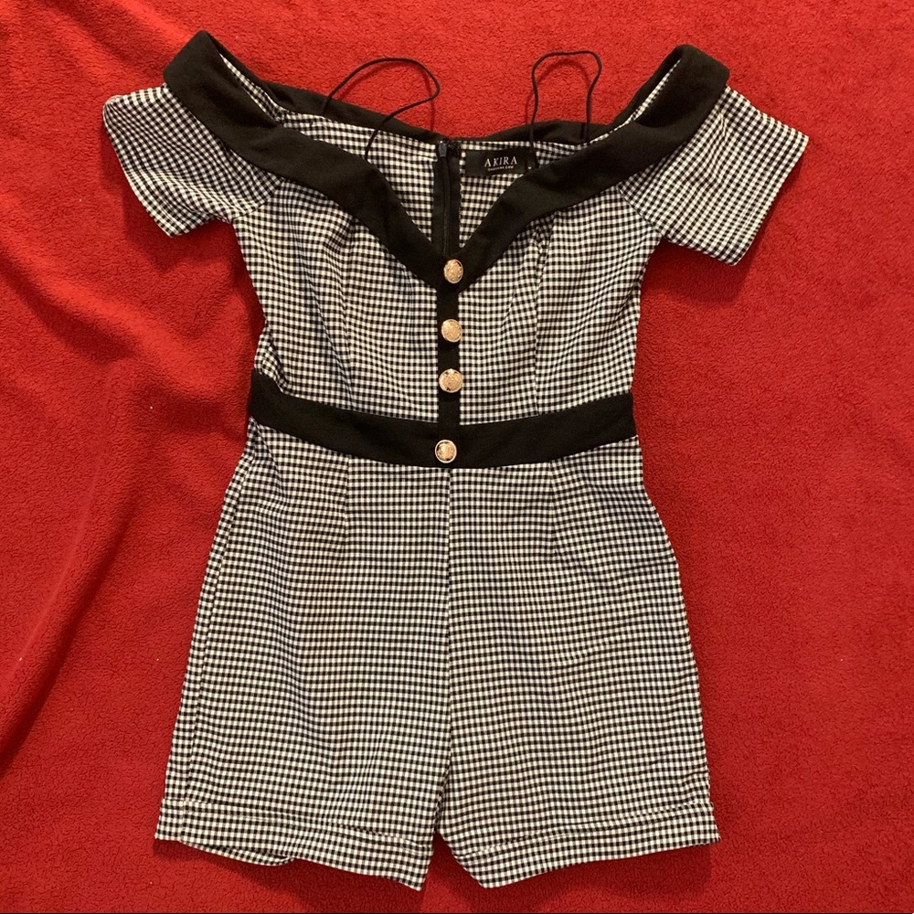 AKIRA Stretchy off the shoulder classy Romper